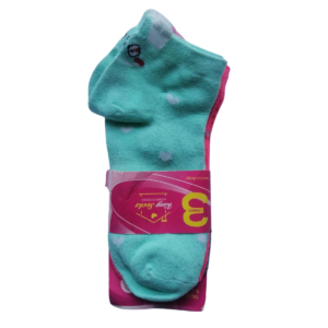 MEDIAS TOBILLERAS DE DAMA – COLORES VIVOS CON CORAZONES