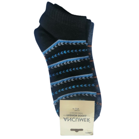 MEDIAS TOBILLERAS DE DAMA – COLORES OSCUROS CON RAYAS